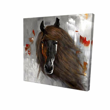 FONDO 16 x 16 in. Proud Brown Horse-Print on Canvas FO2790738